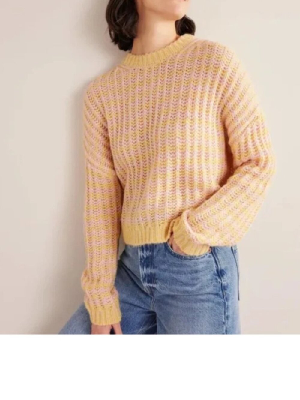 Boden Wool Alpaca Chunky Boxy Sweater Size XL